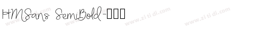 HMSans SemiBold字体转换